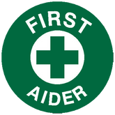 Aero Healthcare First Aider Sticker 5 x 5cm Sheet/5
